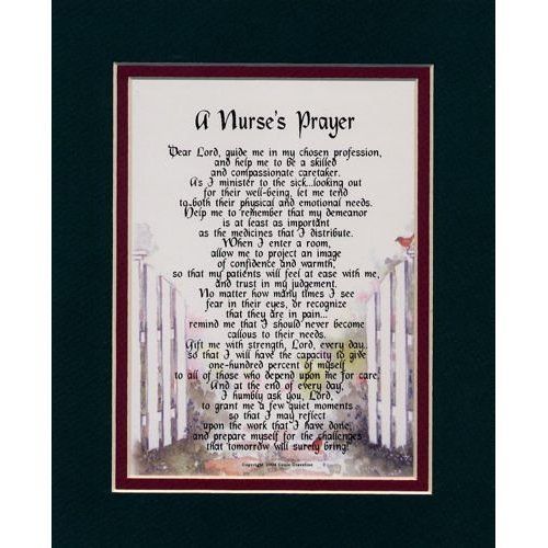 NURSES PRAYER gift gifts for nurse nurses graduation  