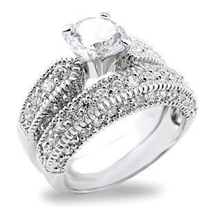 4ct womens detail Wedding/Engagement RINGS SET sz 6  