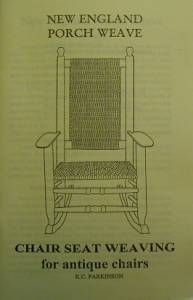 Caning & Weaving PORCH ROCKER  BOOK, for Seat & Back  