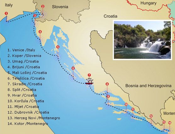 The best of Adriatic; Venice, Croatia & Montenegro private cruise 