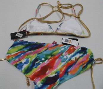 NEW GUESS Aquarius Bikini swimsuit Boyshort Small NWT  