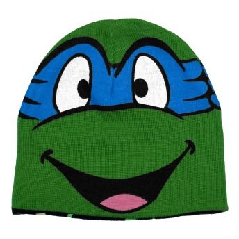 Teenage Mutant Ninja Turtles TMNT Leonardo Face Reversible Knit Hat 