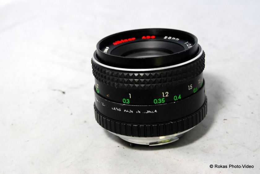 Minolta Albinar ADG 28mm f2.8 MD lens X SRT wide angle  