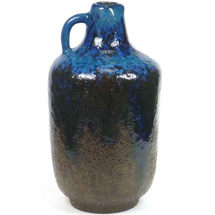 ²°°° CERAMANO 60s Vase INCRUSTA blau FAT LAVA GLAZE ÄRA  