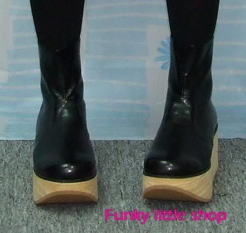 punk rocking horse vamp calf boots rock US 5.5   10.5  