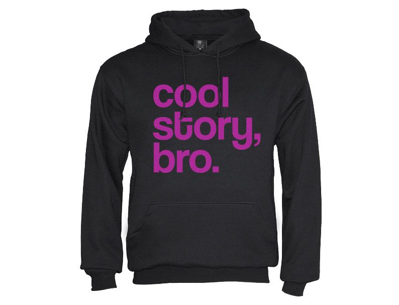   Bro Hoodie jersey Shore block Tell it Again Sarcastic Purple  