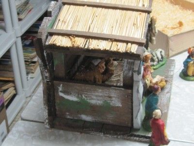   PAPER MACHE NATIVITY SET / MADE IN ITALY W/ ORIGINAL BOX  