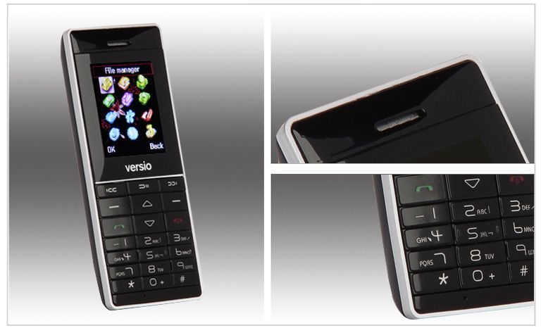 Versio Simple Chocolate Quadband 2 sim Tmobile FM TF  CellPhone 