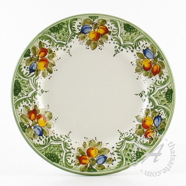 Set of 4 Handmade Tuscan Dinner Plates, Montelupo Italy  