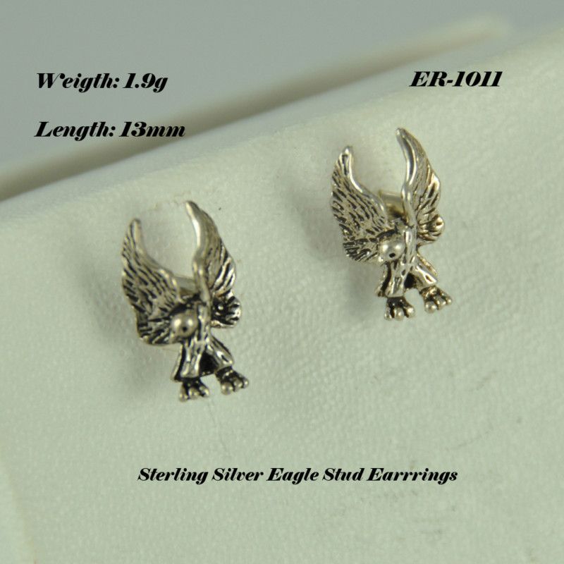 STERLING SILVER EAGLE EARRINGS ER 1011  