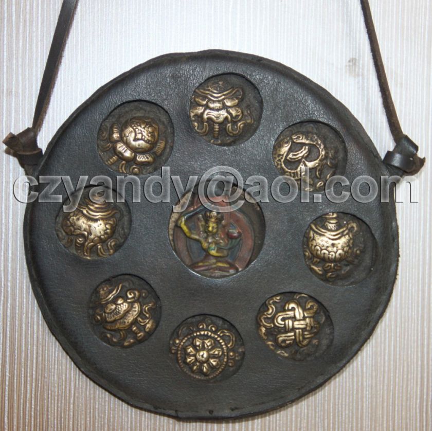 Wonderful Old Tibetan Buddhism Copper Eight Treasures  