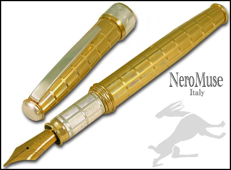 LUXURY THINKING Fountain Stylo Pen AZTEC GOLD Silver  