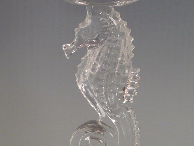 Waterford Crystal Seahorse Candlestick Candle Holder w/ Box  