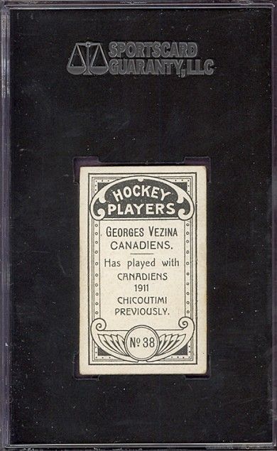 1911 C55 #38 Georges Vezina Rookie HOF SGC 60 Well Centered  