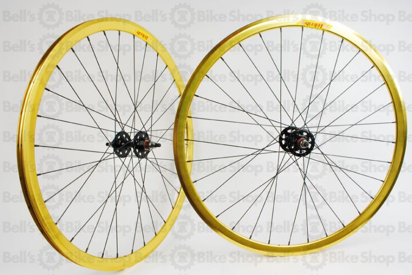 Velocity Deep V Track Wheels GOLD Fixed Gear 700c NEW 072774715046 