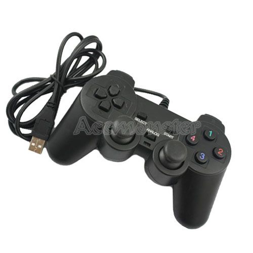 USB GamePad Shock Joypad PC Computer Controller Black  