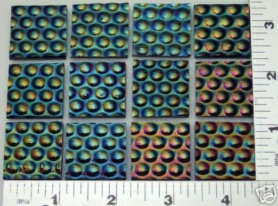 12 RADIUM 1 x 1 BLACK UROBOROS GLASS SQUARES 90 COE  