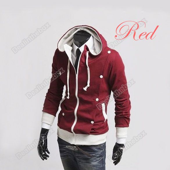 Korea Mens Slim Fit Sexy Zip Up Stylish Jacket Designed Hoodies 