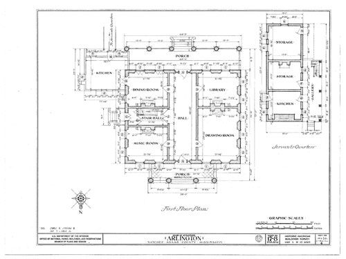 Classic Antebellum Country House Plans   blueprints  