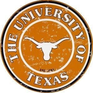 Texas Longhorns College Dorm Rec Room Bar Metal Sign  