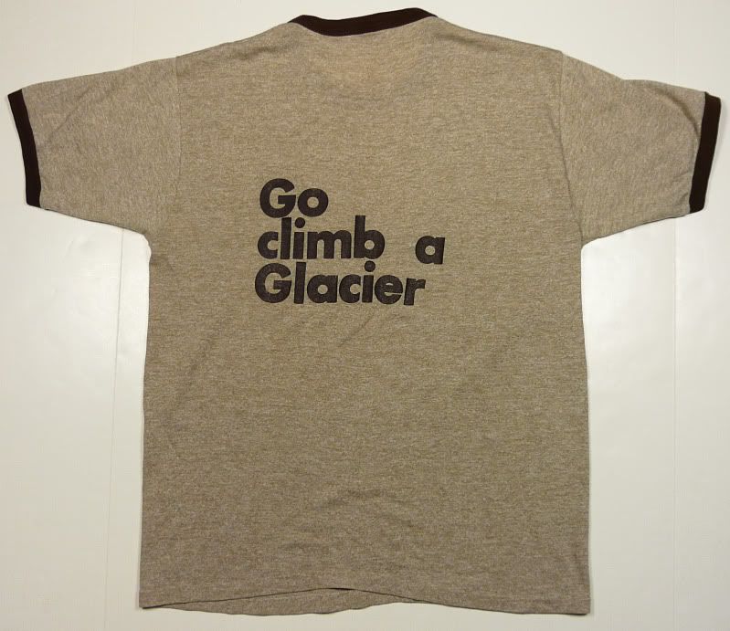 VINTAGE 80S GLACIER NATIONAL PARK RAYON TRI BLEND T SHIRT M  