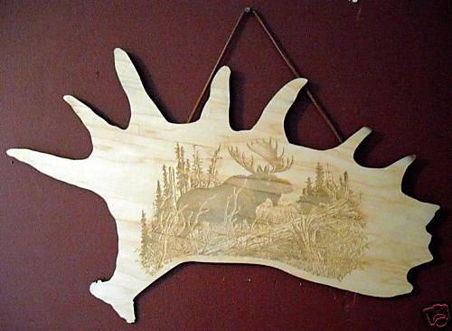 Moose Antler Silhouette Cabin or Home Decor  