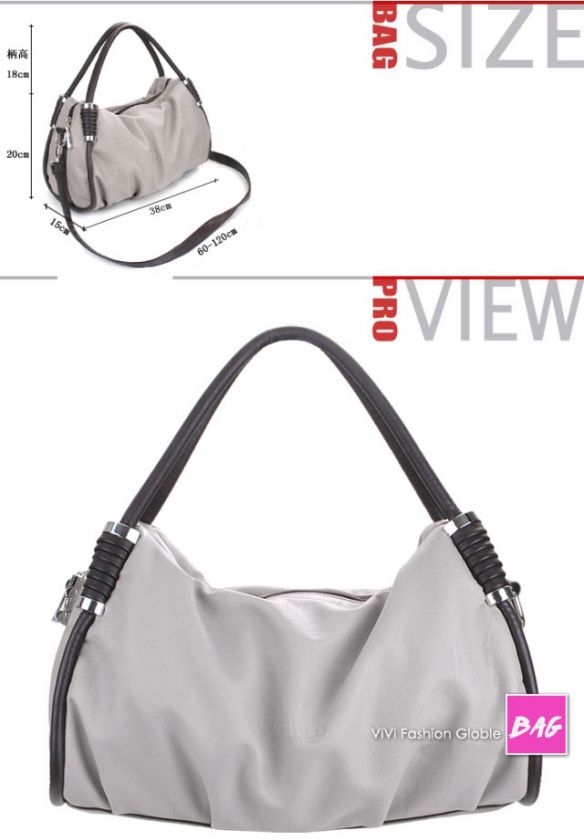 New easy style Womens OL Ladys PU leather handbag metal Hobo 