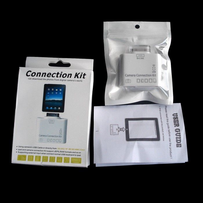 New generic 5 in 1 Camera Connection Kit for Apple iPad, White