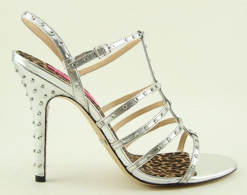 BETSEY JOHNSON JULIETTE Silver EVENING Womens Shoes 10  