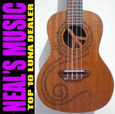 LUNA MALUHIA PEACE CONCERT UKULELE WITH GIGBAG  