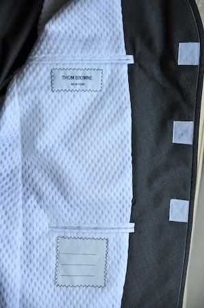 THOM BROWNE Mens Grey SAMPLE Blazer Jacket Sportcoat 36 TB 0 NEW Cuff 