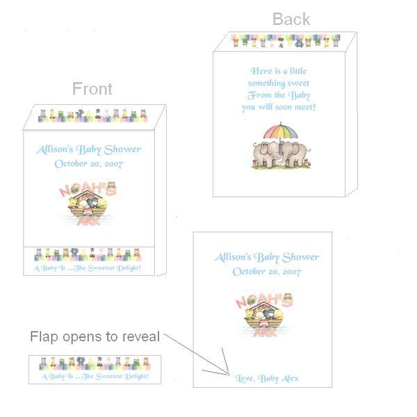 Noahs Ark Animals Baby Shower Lifesaver Candy Favors  