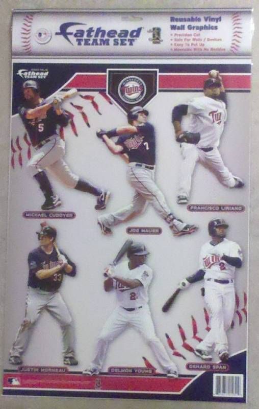 Twins 2010 MLB Team Set Mini Fathead (6) JOE MAUER ++  