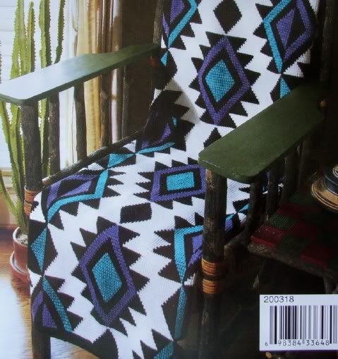 ARTFUL AZTEC AFGHAN, Crochet Pattern, Herrschners NEW  