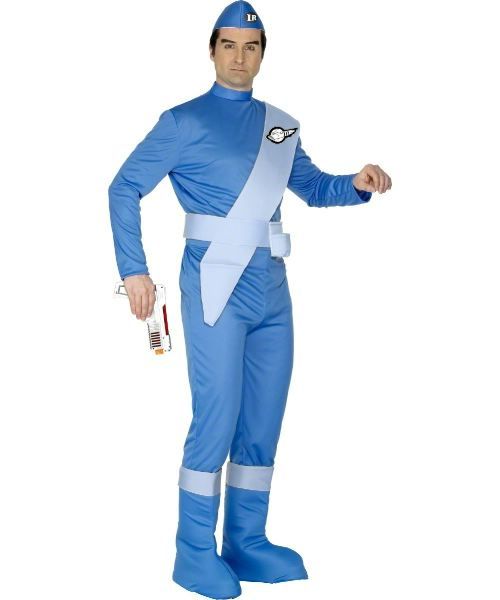 Mens THUNDERBIRDS SCOTT Retro Kids TV Fancy Dress Costume Medium Chest 