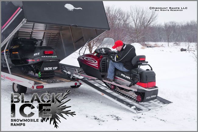 54 TRIFOLD ALUMINUM SNOWMOBILE RAMP TRUCK TRAILER  