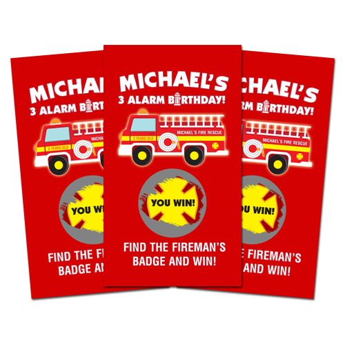 10 FIREMAN Firefighter Fire Truck Party Favors GAMES  