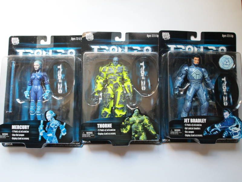 Tron 2.0 Mercury Thorne Jet Bradley Action Figure Set  