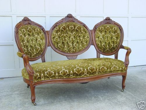 Fine Victorian Renaissance Triple Back Sofa Ca.1870  