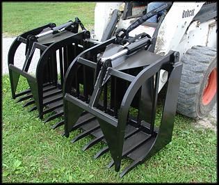 NEW SKID STEER GRAPPLE FORK ATTACHMENT FITS BOBCAT 6  