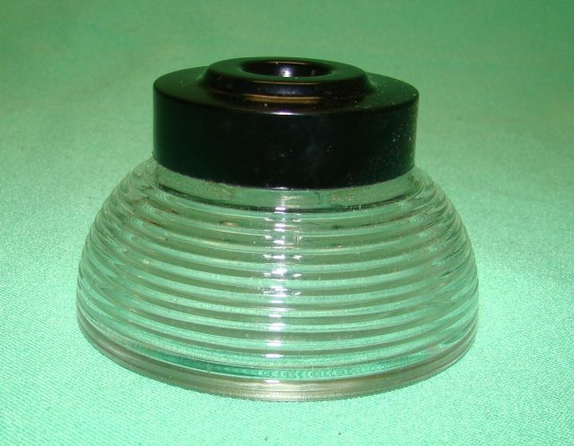 VINTAGE NAVY NON SPILL INKWELL IN BOX PREFERRED PRODUCTS GLASS 