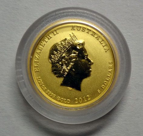 20 OZ. AUSTRALIA GOLD DRAGON PERFECT SUPERB BU  