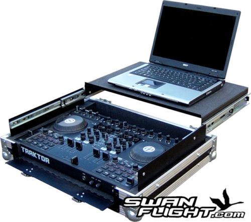 Traktor Kontrol S4 and Laptop Tray Swan Flight Case DJ  