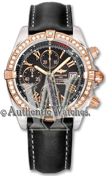 NEW BREITLING CHRONOMAT EVOLUTION ROSE GOLD & DIAMONDS MENS WATCH 