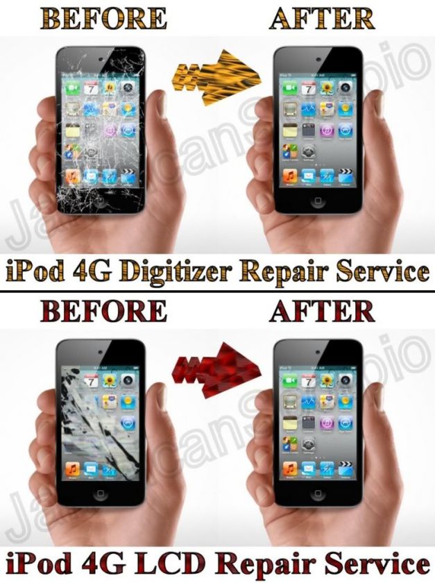 iPod Touch 4th Gen Broken Cracked Digitizer LCD Glass Screen Repair 