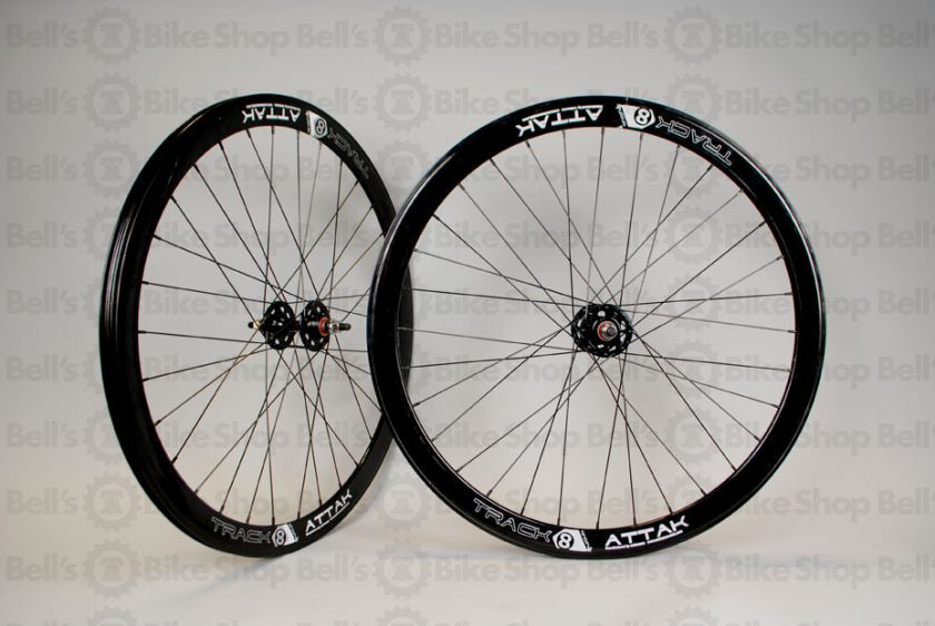   Track Attack Wheels BLACK Fixed Gear Deep V B43 072774726974  