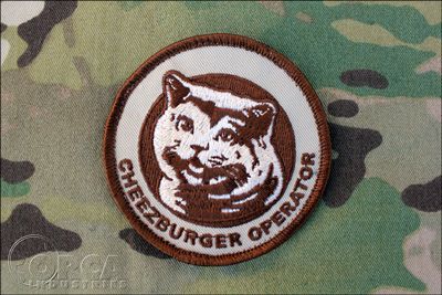   Operator   Happy Cat   Morale Patch   Desert   Velcro Backed  