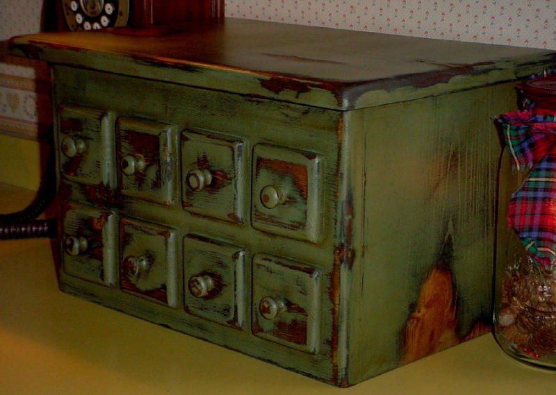 Primitive Wood Toaster Cover Brierwood Green  