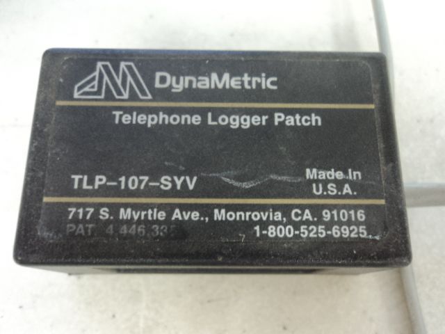 DYNAMETRIC TELEPHONE LOGGER PATCH TLP 107 SYV  