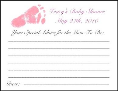 10 BABY SHOWER ADVICE CARDS PARTY FAVOR 200+DESIGNS  